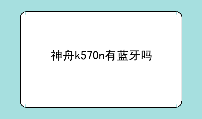 神舟k570n有蓝牙吗