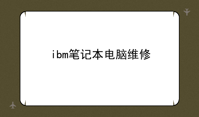 ibm笔记本电脑维修
