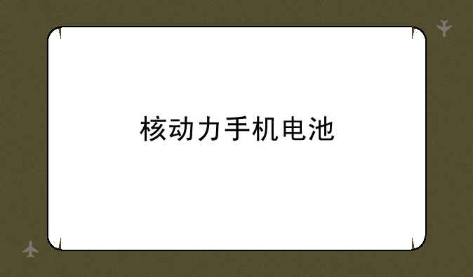 核动力手机电池