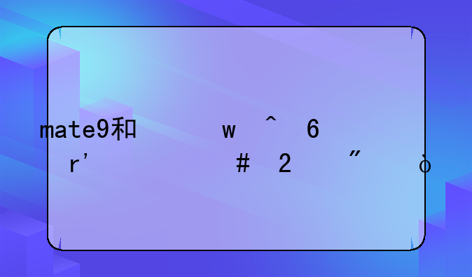 mate9和保时捷有什么区别？