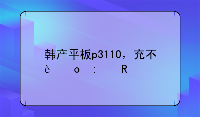 韩产平板p3110，充不进去电