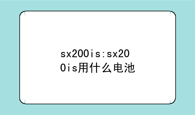 sx200is:sx200is用什么电池