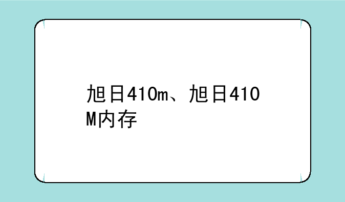 旭日410m、旭日410M内存
