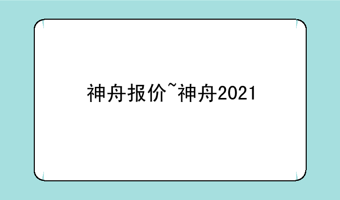 神舟报价~神舟2021