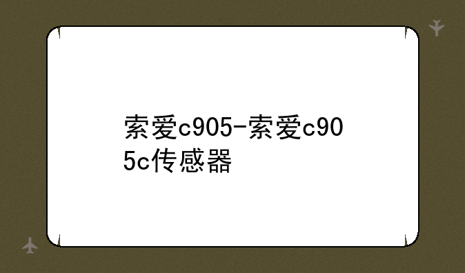 索爱c905-索爱c905c传感器