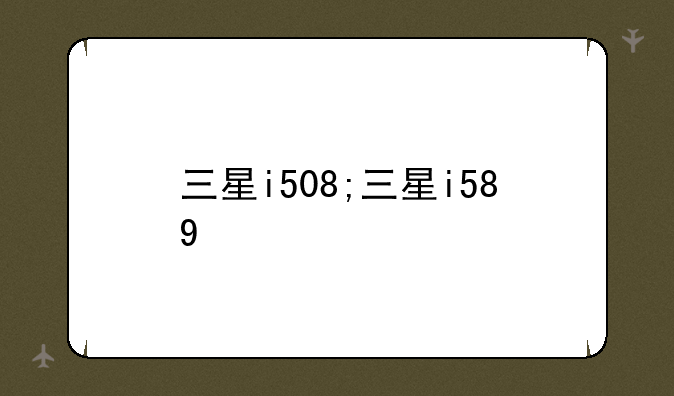 三星i508;三星i589