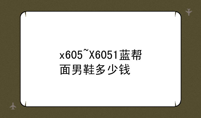 x605~X6051蓝帮面男鞋多少钱